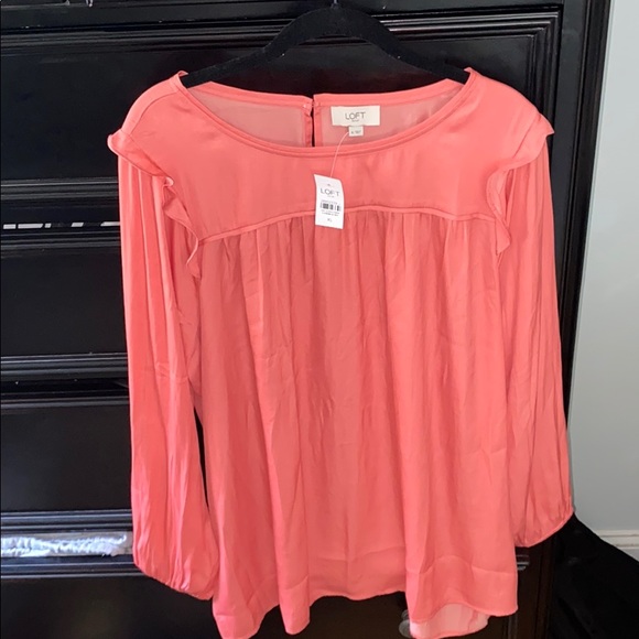 LOFT Tops - Long sleeved ruffled top